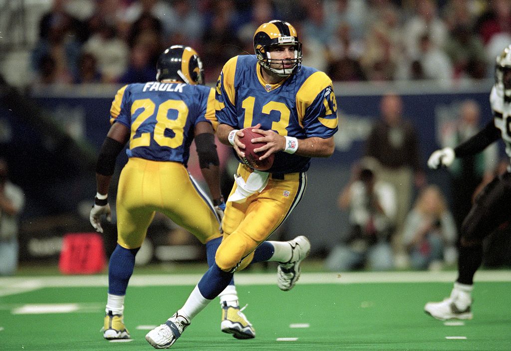 Kurt Warner and Marshall Faulk of the St. Louis Rams